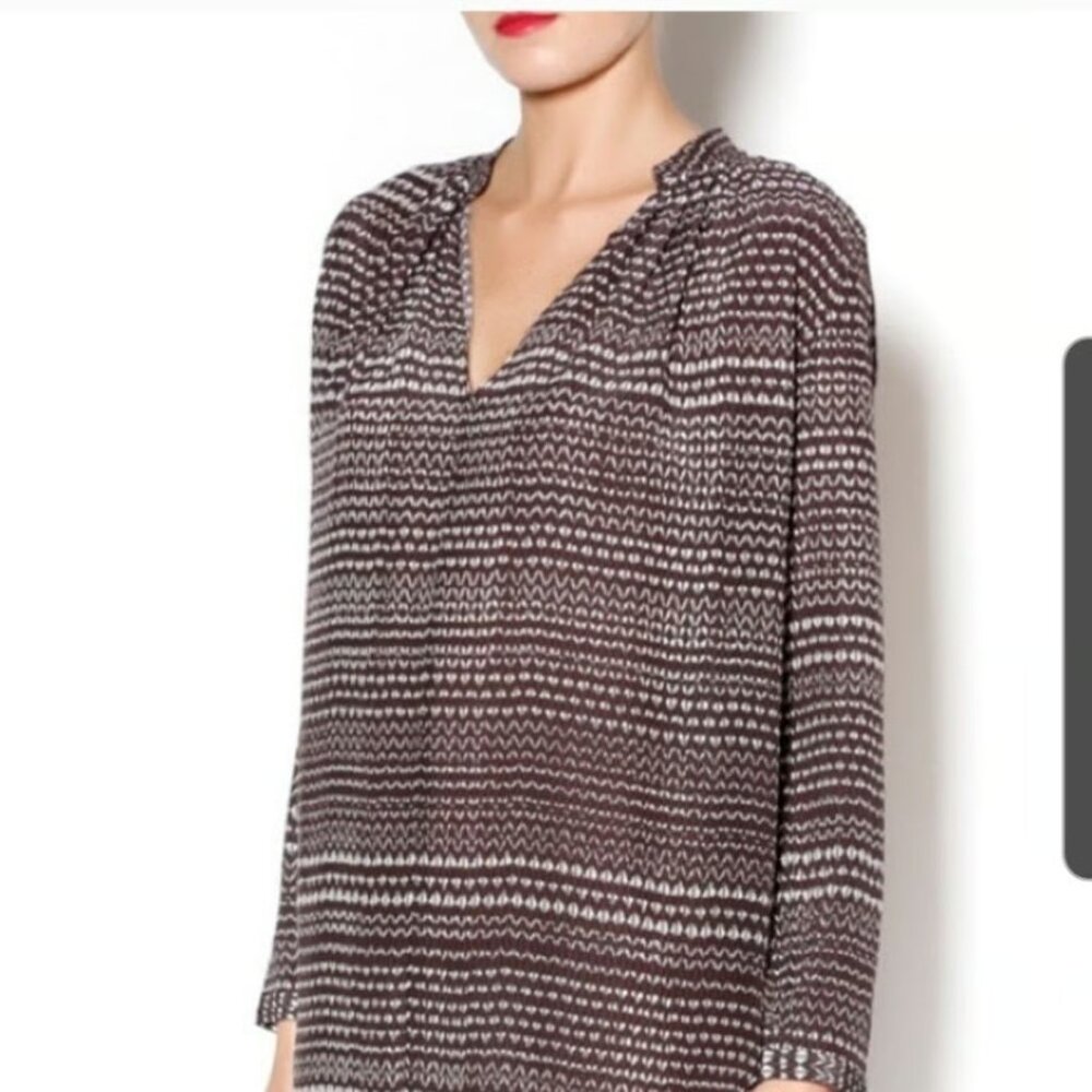Ulla Johnson Silk Batik Tribal Print Tunic Dress